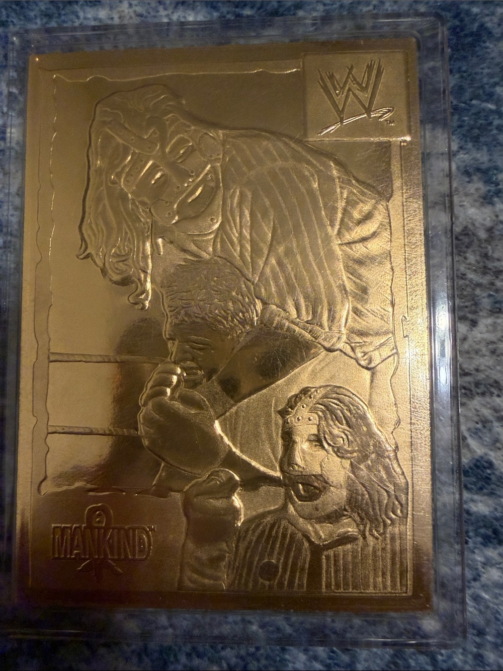 WWE Gold Metallic Mankind Embossed Card #38